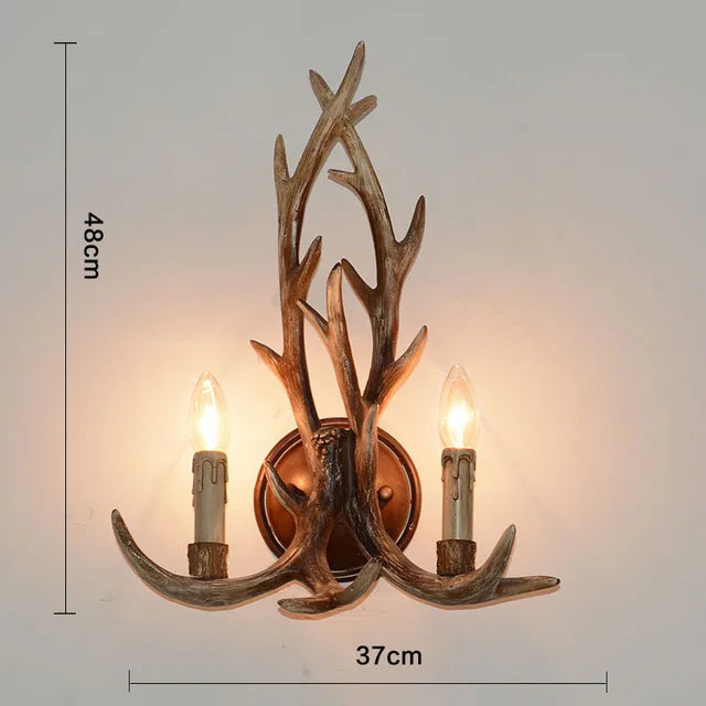DecorBites™ Antler Chandelier: Resin Deer Horn Pendant Lighting for Home, Restaurant, Hotel
