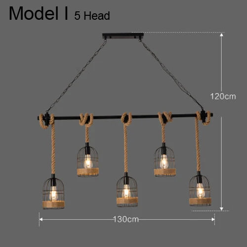 DecorBites™ Industrial Rustic Pendant Lights Indoor Lamp for Living Dining Room Home Décor