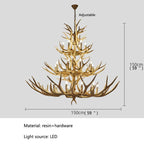DecorBites™ Antler LED Chandeliers: Creative Retro Resin Pendant Lamps for Home & Hospitality Lighting