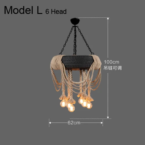 DecorBites™ Industrial Rustic Pendant Lights Indoor Lamp for Living Dining Room Home Décor