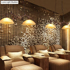 DecorBites™ Beige Glass Dark Coffee Pendant Light with Antler Decor - Restaurant Hanging Island Light (2 Heads)