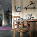 Wood Kitchen Chair, Smoked Oak Dining Chair, Ladder Back Chair, Reclaimed Wood Dining Chair, Rustic Dining Chair, Sturdy Wooden Chair.