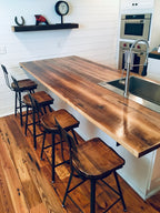 Bar Stools With Backs Swivel, Bar Stools Counter Height, Scooped Seat Brew Haus, Wood Stools, Swivel Bar Stools, Farmhouse Tall Bar Chair