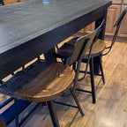 Bar Stools With Backs Swivel, Bar Stools Counter Height, Scooped Seat Brew Haus, Wood Stools, Swivel Bar Stools, Farmhouse Tall Bar Chair