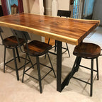 Bar Stools With Backs Swivel, Bar Stools Counter Height, Scooped Seat Brew Haus, Wood Stools, Swivel Bar Stools, Farmhouse Tall Bar Chair