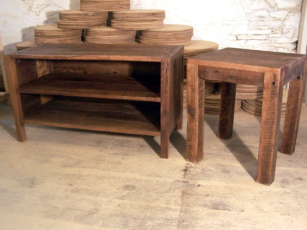 Solid Wood End Table, Parsons End Table, Wood Side Table, Nightstand Table, Bedside Table, Rustic Coffee Table, Primitive Table, End Table
