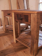 End Table With Drawer, Primitive TV Stand, Solid Hardwood End Table, Wood Nightstand, Reclaimed Wood Table, Media Console, TV Cabinet Table