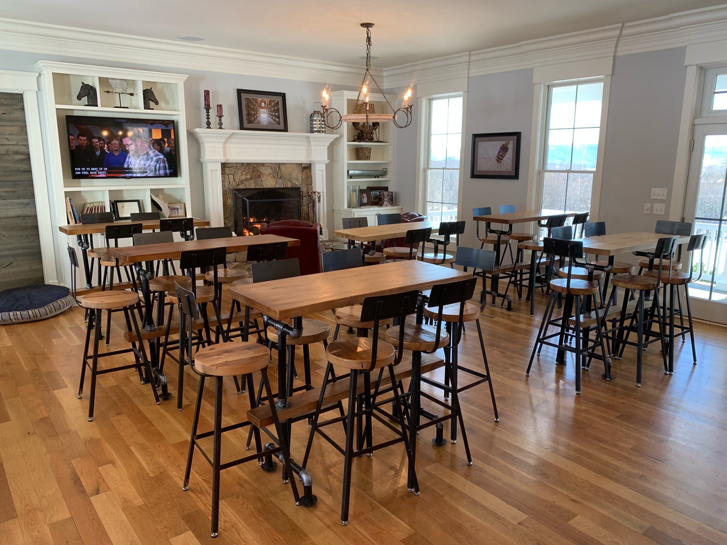 Bar Stools With Backs, Counter Height Stools, Industrial Bar Stools, THE BREW HAUS, Rustic Bar Stools With Back, Modern Farmhouse Bar Stools