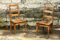 Wood Kitchen Chair, Smoked Oak Dining Chair, Ladder Back Chair, Reclaimed Wood Dining Chair, Rustic Dining Chair, Sturdy Wooden Chair.