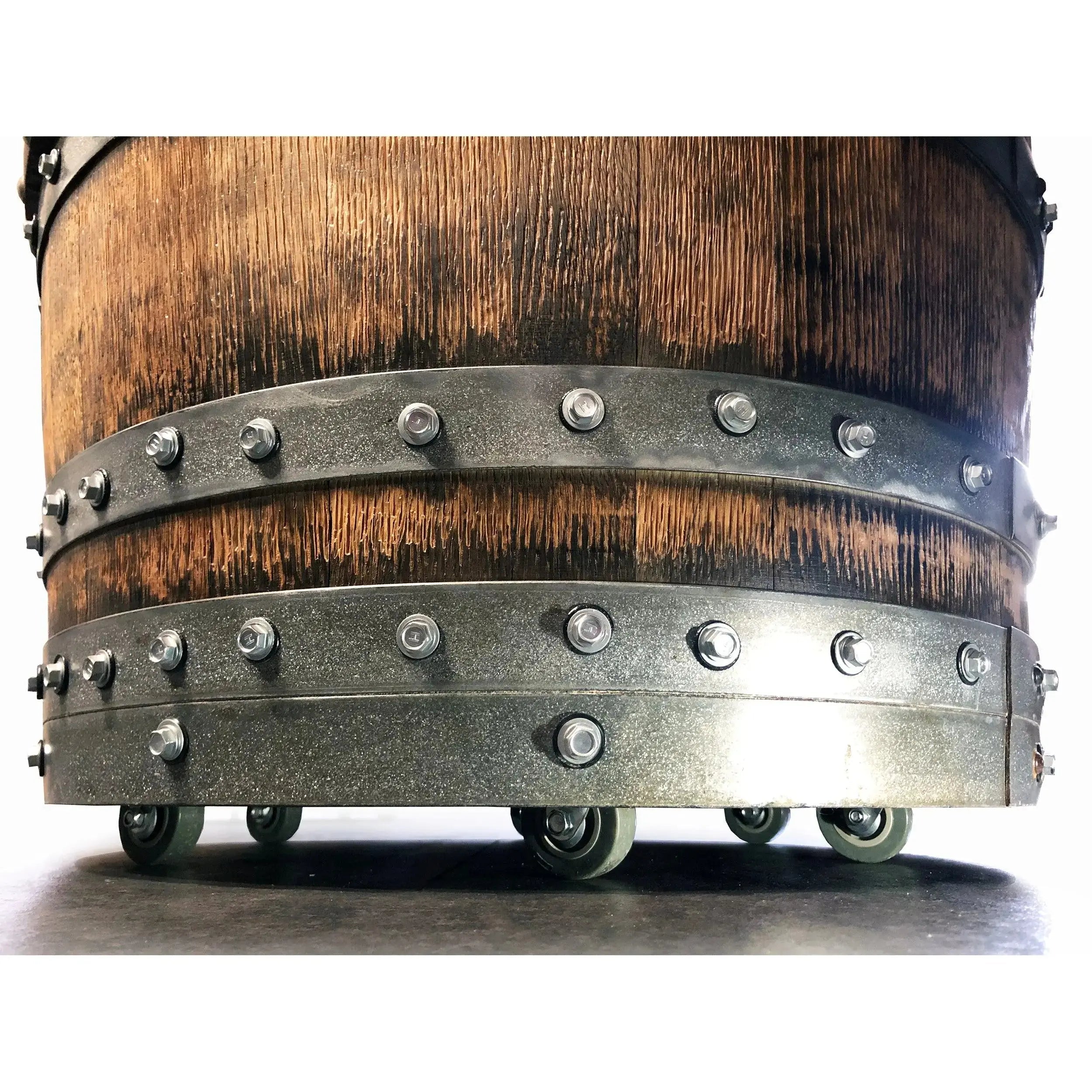 Luxury Captain Barrel Chair, Handmade Wine and Whiskey Barrel Chair, Hidden Storage, Memory Foam Upholstery, Movable On Casters