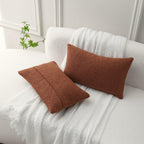 FUTEI Rust Decorative Throw Pillow Covers 12x20 Inch Pack of 2 Soft Cozy