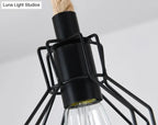 DecorBites™ Rustic Hemp Rope Chandelier - Retro Industrial Pendant with Wire Cage for Restaurants
