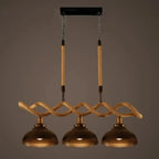 DecorBites™ Sophie's Rustic 3-Light Island Pendant with Beige Hemp Rope Shade for Restaurant Suspension Light